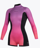 Mystic Lunar Long arm shorty 3/2 bzip flatlock - Women