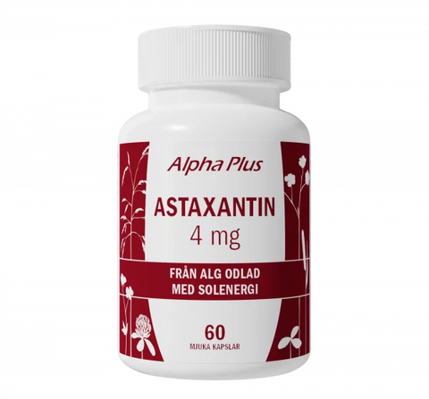 Alpha Plus Astaxantin 4mg 60 kapslar (OBS utgång 2306)