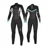 Mystic Diva Full Suit Double Front Zip 5/3mm Black Women