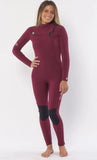 Sisstr 7 seas 4/3 Frontzip våtdräkt vinröd