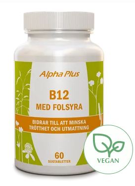 Alpha Plus B12 med Folsyra 60 kapslar (OBS utgång 2403)