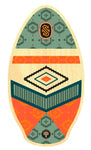 Skimboard SkimOne 37 95cm Navajaui Green Orange