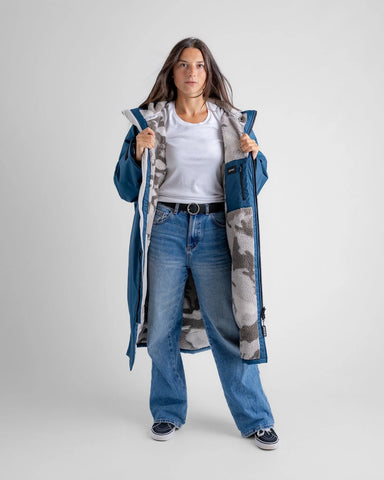 Dryrobe Advance V3 LS Poncho - Deep Sea Blue Sand Camo