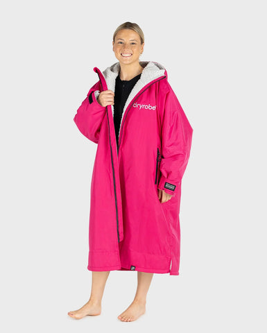 Dryrobe Advance V3 LS Poncho - Pink/Light Grey