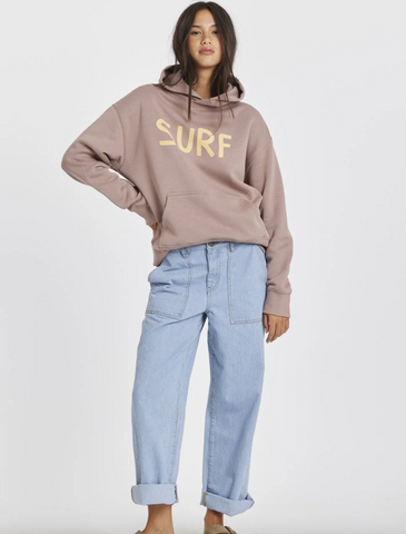 Sisstr Surf Long Sleeve Fleece Hoodie - Clay