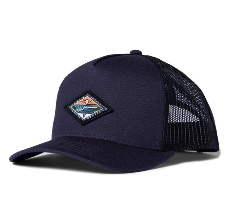 Vissla Solid Sets Trucker Hat Dark Denim