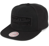 Mitchell & Ness Box Logo Snapback Cap - Black