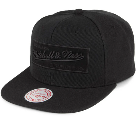 Mitchell & Ness Box Logo Snapback Cap - Black