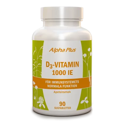 Alpha Plus D3 Vitamin 1000 IE 90 kapslar (OBS utgång 2312)