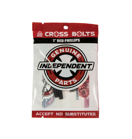 INDEPENDENT GENUINE PARTS PHILLIPS BOLTS INDY black/red