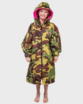 Dryrobe Advance KIDS V3 LS Poncho - Camo/Pink