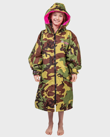 Dryrobe Advance KIDS V3 LS Poncho - Camo/Pink