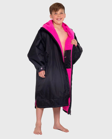 Dryrobe Advance KIDS V3 LS Poncho - Black Pink