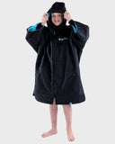 Dryrobe Advance KIDS Short Sleeve Poncho - Black/Blue