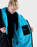 Dryrobe Advance KIDS Short Sleeve Poncho - Black/Blue