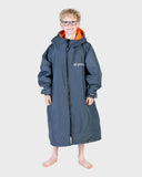 Dryrobe Advance KIDS V3 LS Poncho - Dark Grey/Orange