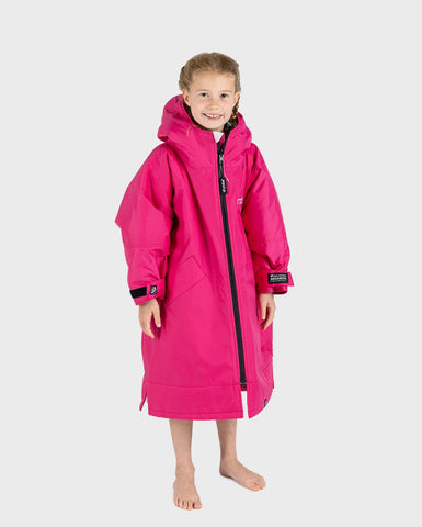 Dryrobe Advance KIDS V3 LS Poncho - Pink/Light Grey