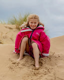 Dryrobe Advance KIDS V3 LS Poncho - Pink/Light Grey