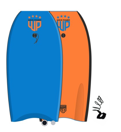 Wave Power Bodyboard Woop 41 Blue Tangerine