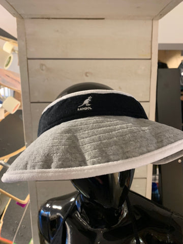 Kangol beach side visor headwear- grey black
