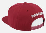 Mitchell & Ness - Classic Script High Crown Burgundy Snapback (INTL895)